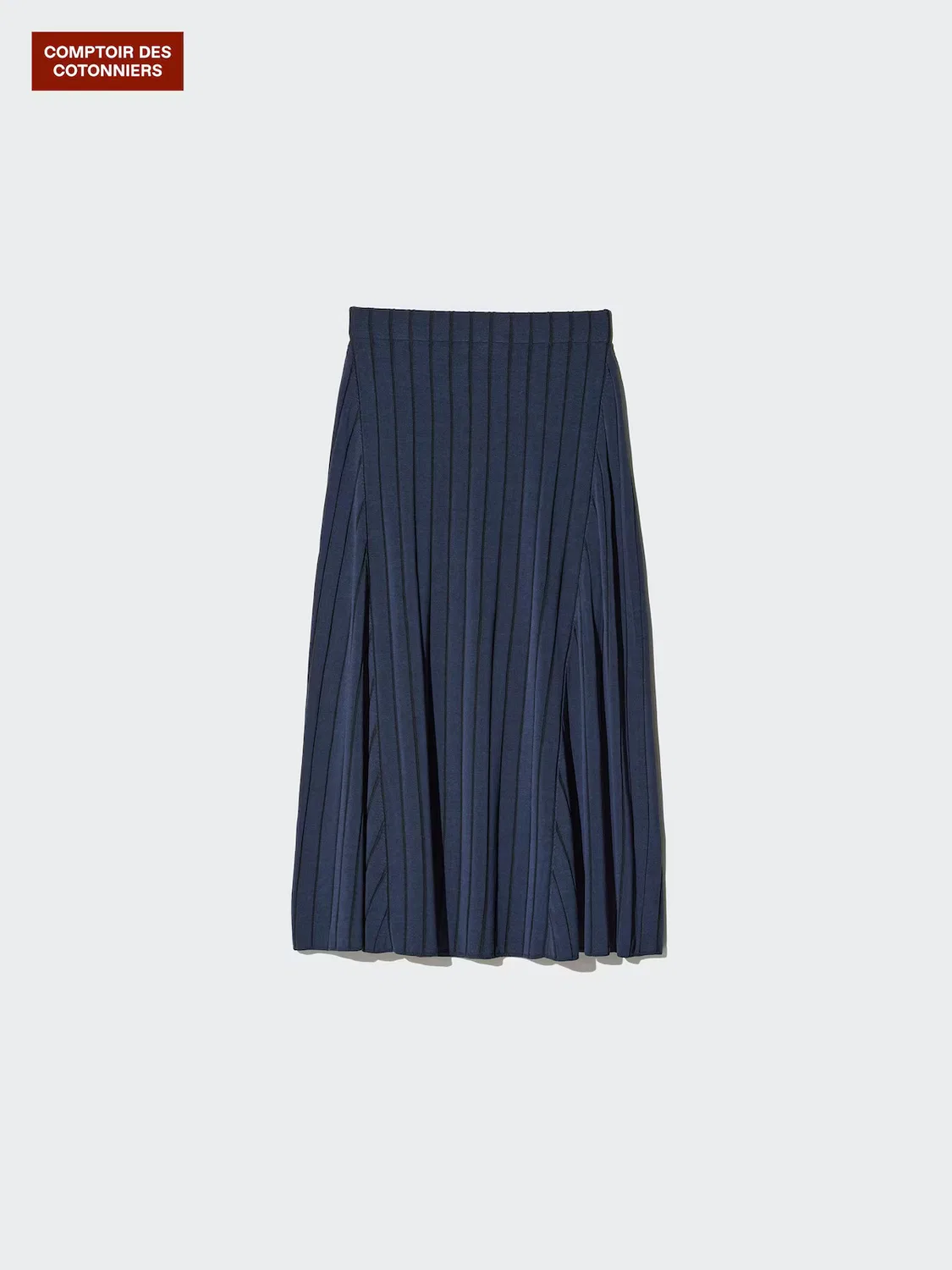 Юбка вязаная плиссированная Uniqlo, желтая — фото 3
