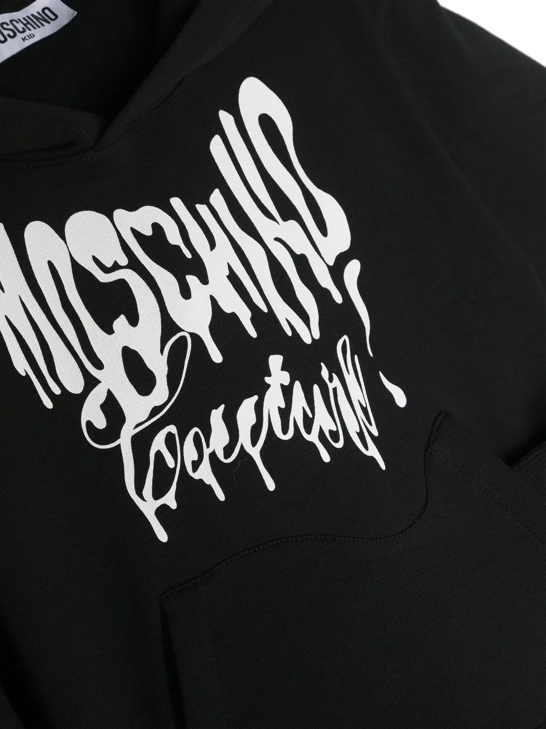 Асимметричная худи с логотипом Boutique Moschino, черный — фото 2