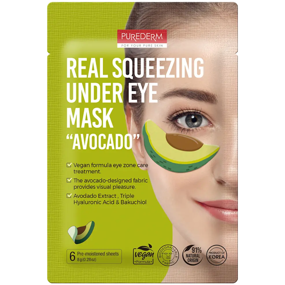 

Purederm Avocado патчи для глаз, 6 шт/1 упаковка