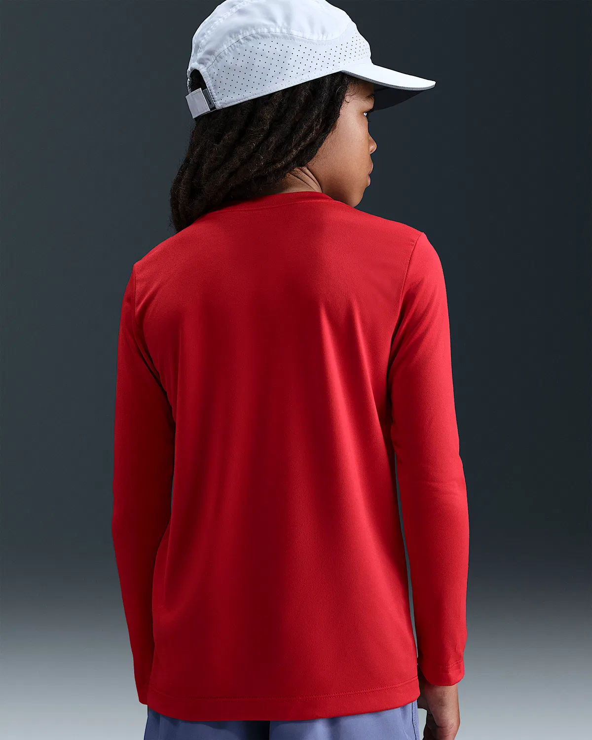 Детская футболка с длинным рукавом Nike Legend Dri-FIT, University Red/White — фото 2