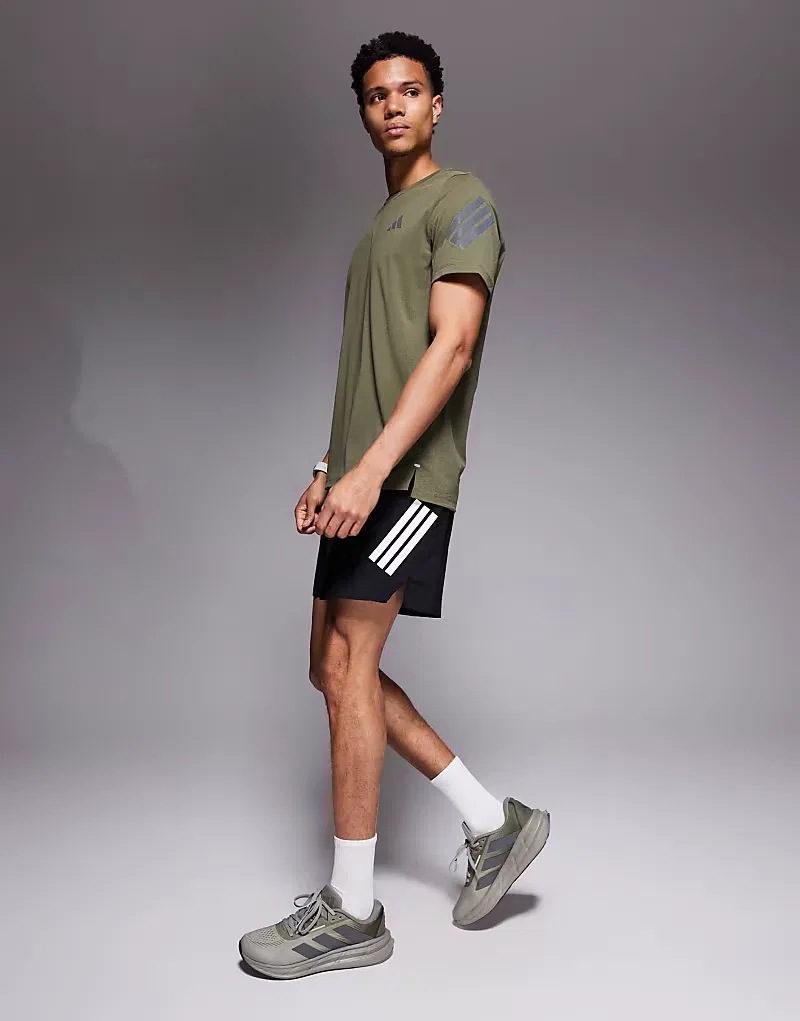 Беговые шорты Adidas adi365 с тремя полосками, черный — фото 2
