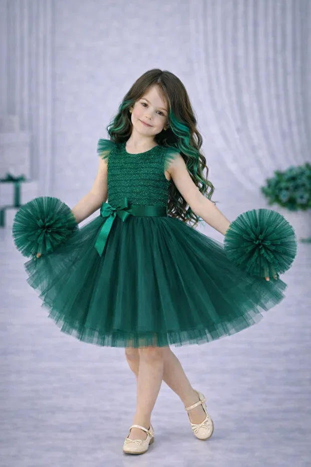 Детское платье для девочек из фатина Party Rumi Kids, Green