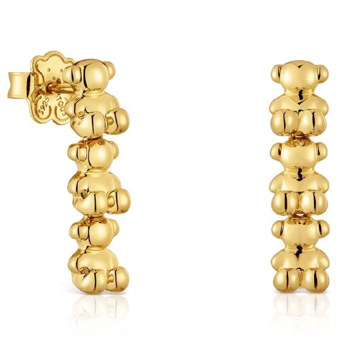 

Серьги Tous Bold Bear Long With Bear Motifs, позолоченное серебро