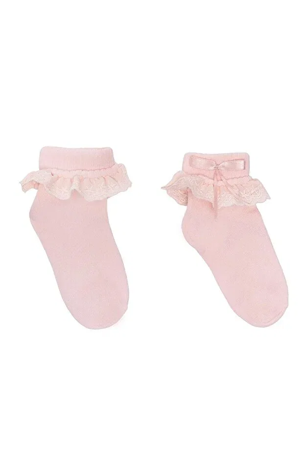 Детские носки для девочек кружевные комплект Hellobaby, Ebebek Hello Baby, Pink