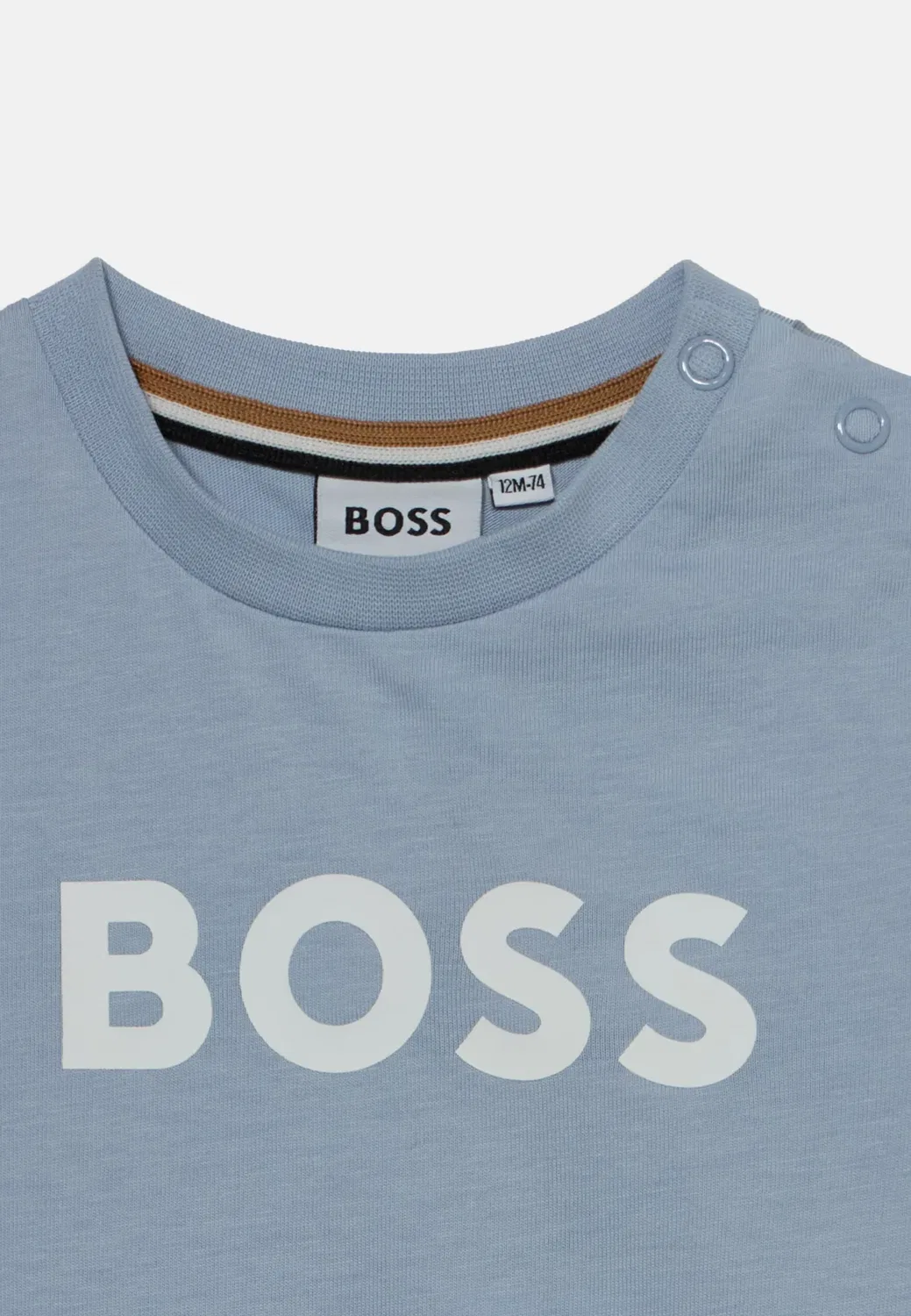 Футболка с короткими рукавами - футболка с принтом Boss Kidswear, Pale Blue — фото 4