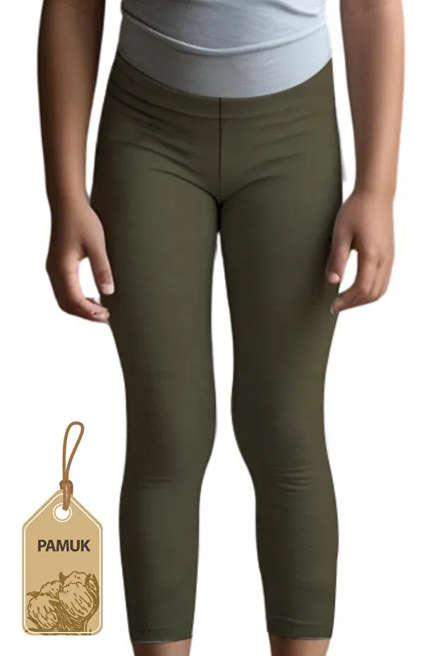 Детские леггинсы для девочек хлопковые Khaki Twoo Kids — фото 3