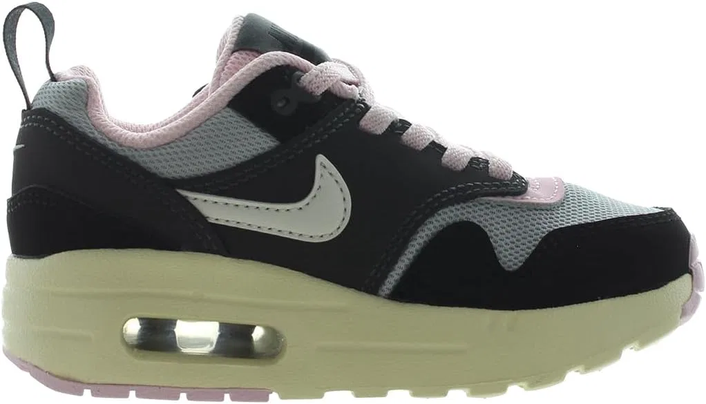 Детские кроссовки для девочек с системой EasyOn Nike Air Max 1, Black/Summit White/Anthracite-Black — фото 2