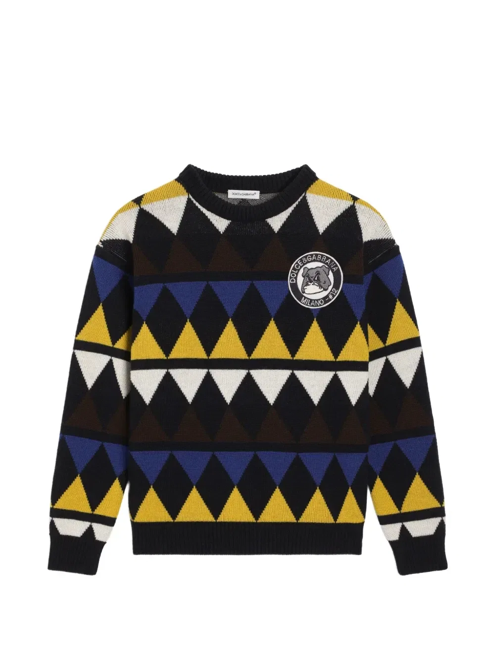 Пуловер из чистой шерсти Dolce & Gabbana Kids, черный