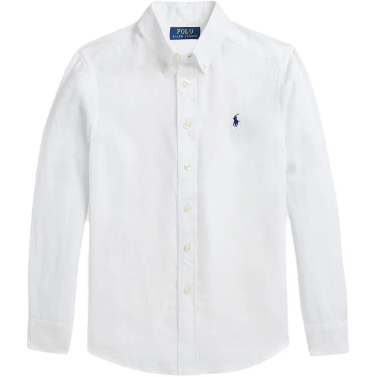 Рубашка хлопковая с коротким рукавом, Polo Ralph Lauren, White