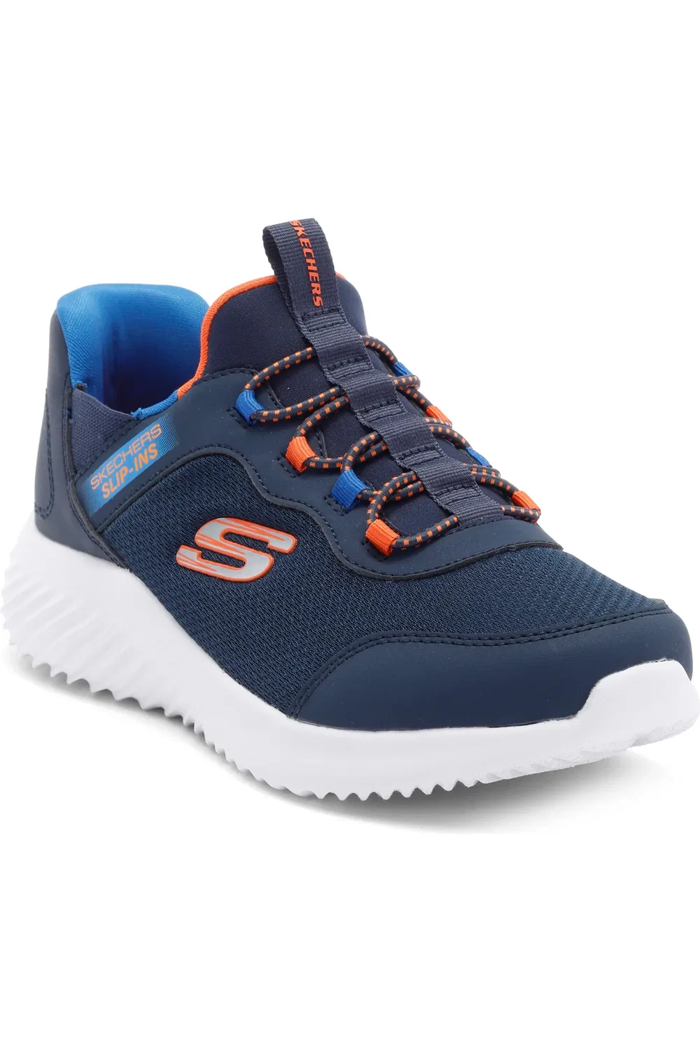 Кроссовки детские slip-in на пене с эффектом памяти Bounder SKECHERS, темно-синий