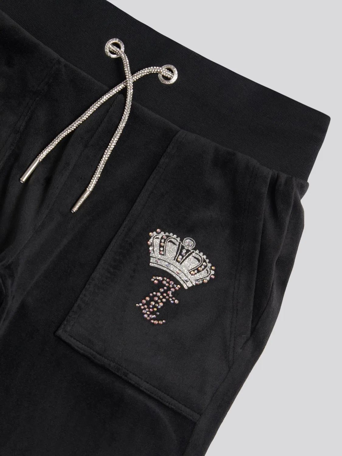 Джоггеры велюровые Juicy Couture Black Daydreamer, черный — фото 3