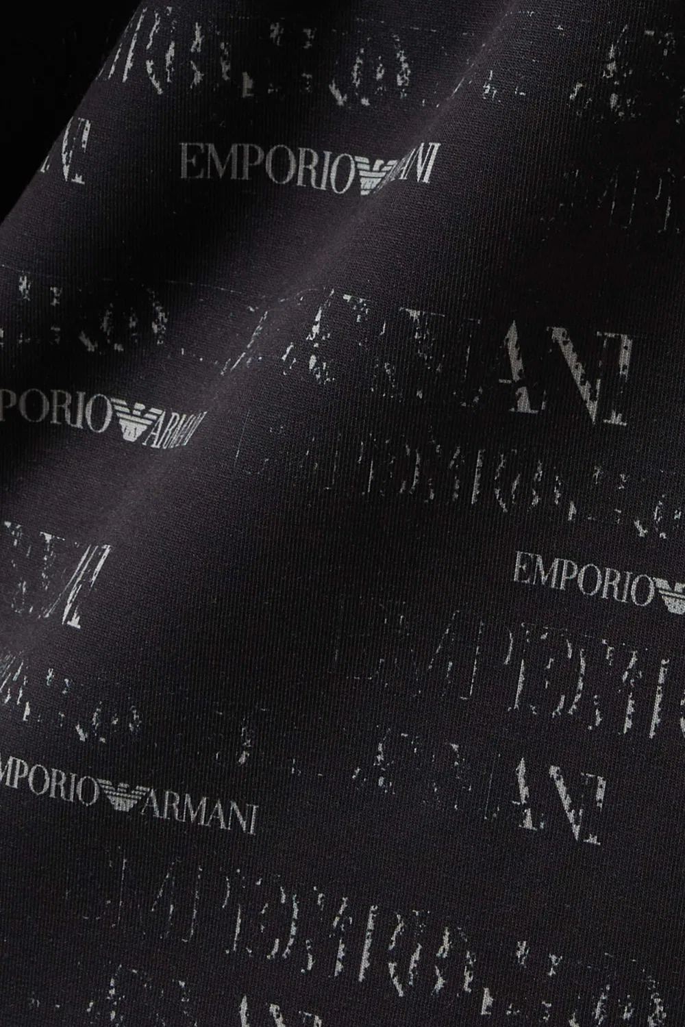 Худи оверсайз из хлопкового джерси Emporio Armani, синий — фото 4