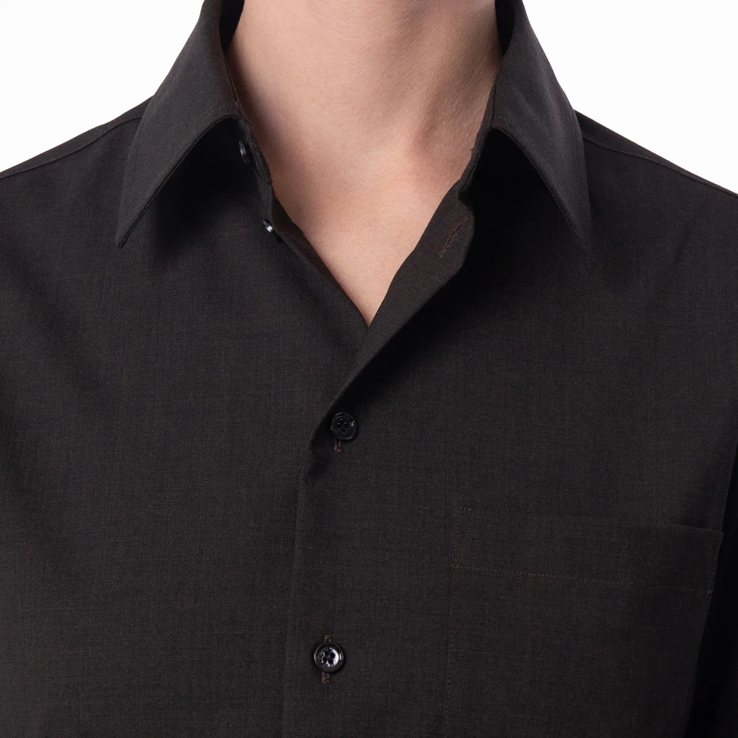 Женская рубашка с длинным рукавом Stretch Wool Long-Sleeved Shirt Burberry, Snug Melange — фото 3