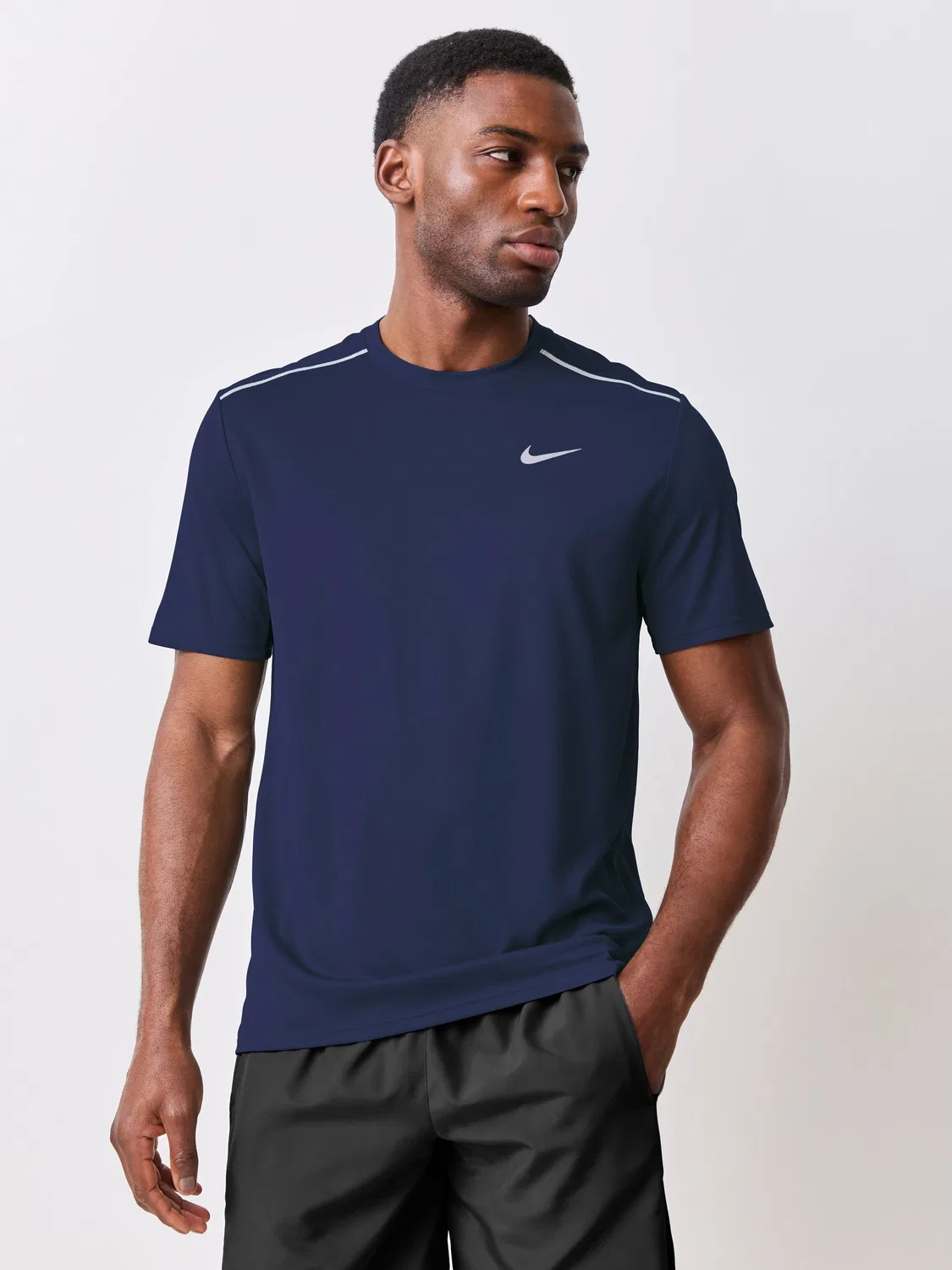 Футболка беговая Miler Dri-FIT UV Nike, Midnight Navy