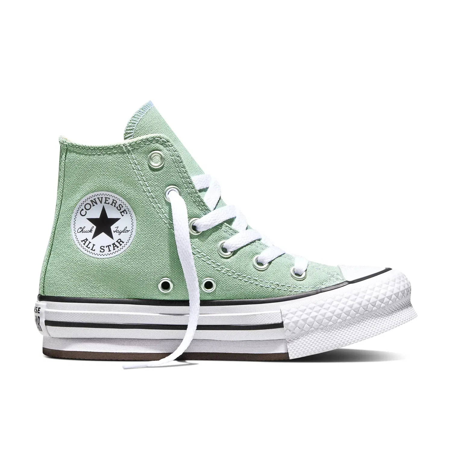 Детские кроссовки для мальчиков на платформе Chuck Taylor All Star EVA Lift Seasonal Color Converse, Verde Menta