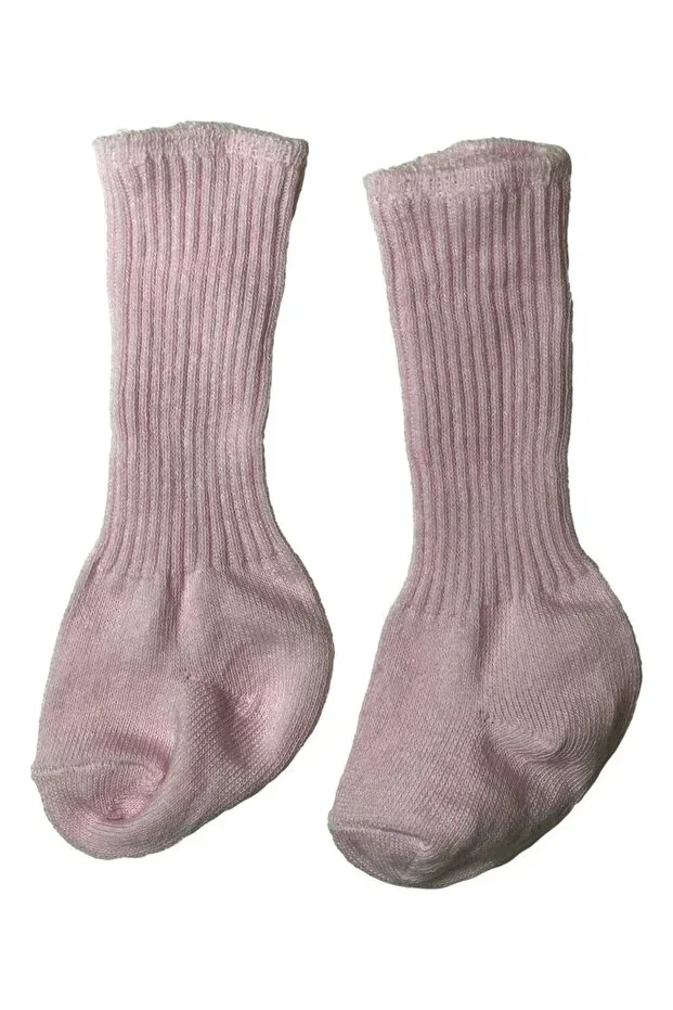 Детские носки с длинным манжетом 6 штук Neocotton, Pink-White — фото 3