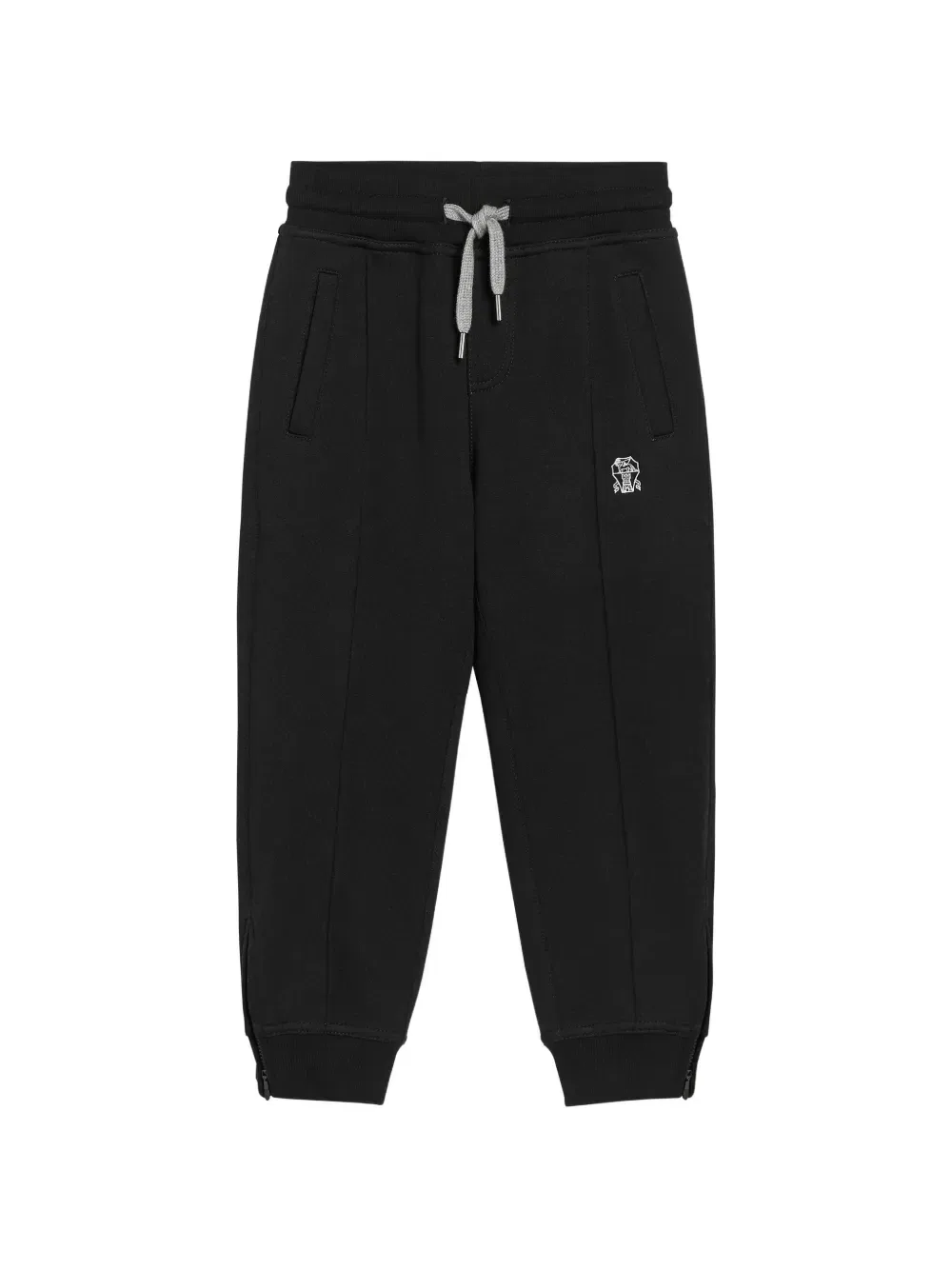 Спортивные брюки с логотипом Brunello Cucinelli Kids, черный