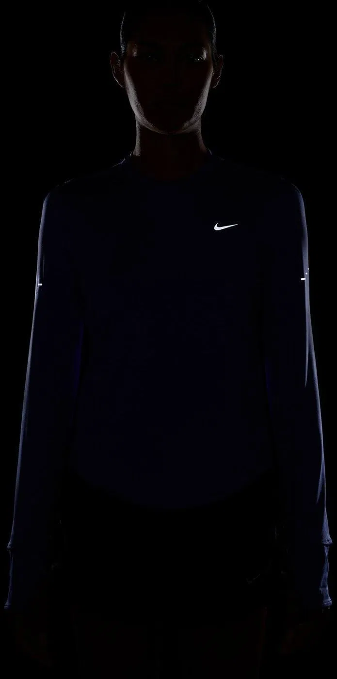 Женская беговая футболка с длинным рукавом Swift Dri-fit Ultraviolet Nike, Sapphire/Reflective Silver — фото 3