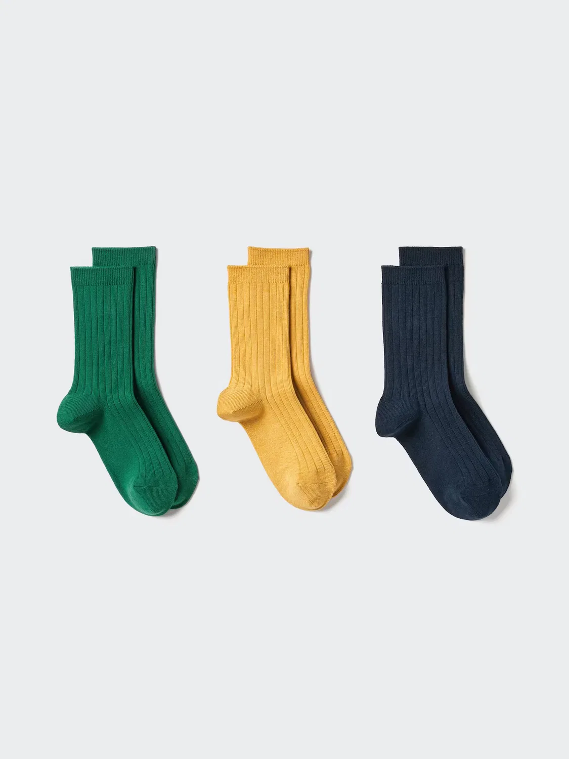 Носки Uniqlo, набор из трех пар, зеленый