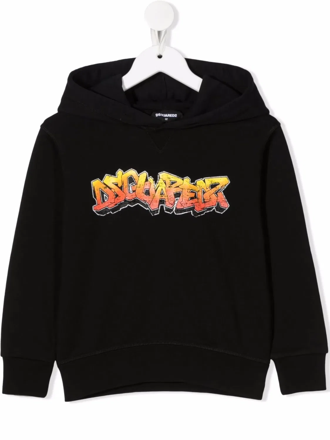 Худи с граффити-печатью DSQUARED2, черный