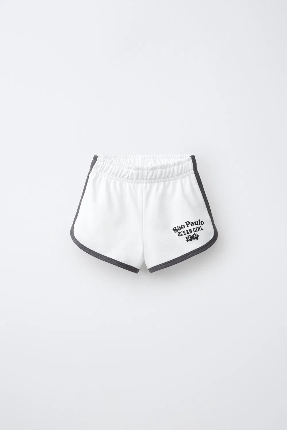 Шорты-бермуды с контрастным слоганом ZARA, White