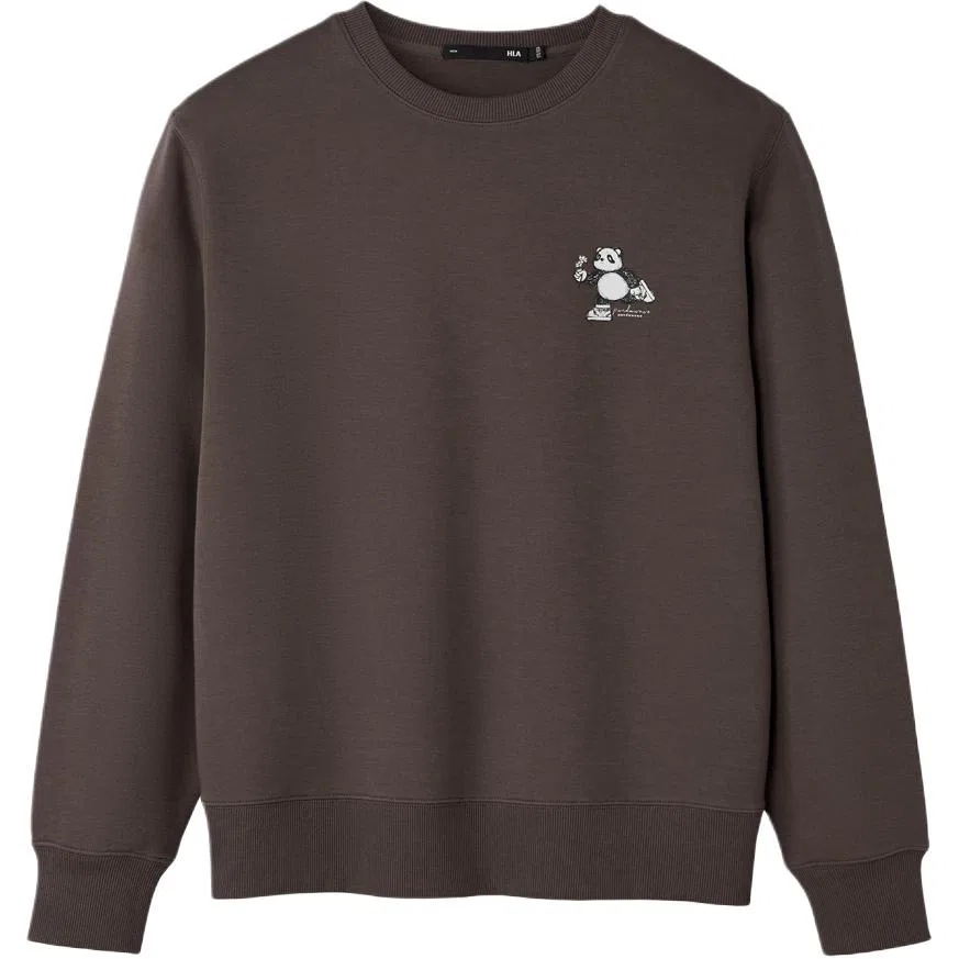 Детский свитшот с принтом HLA Panda Wowo Collection, Dark Coffee Pattern 71 — фото 3