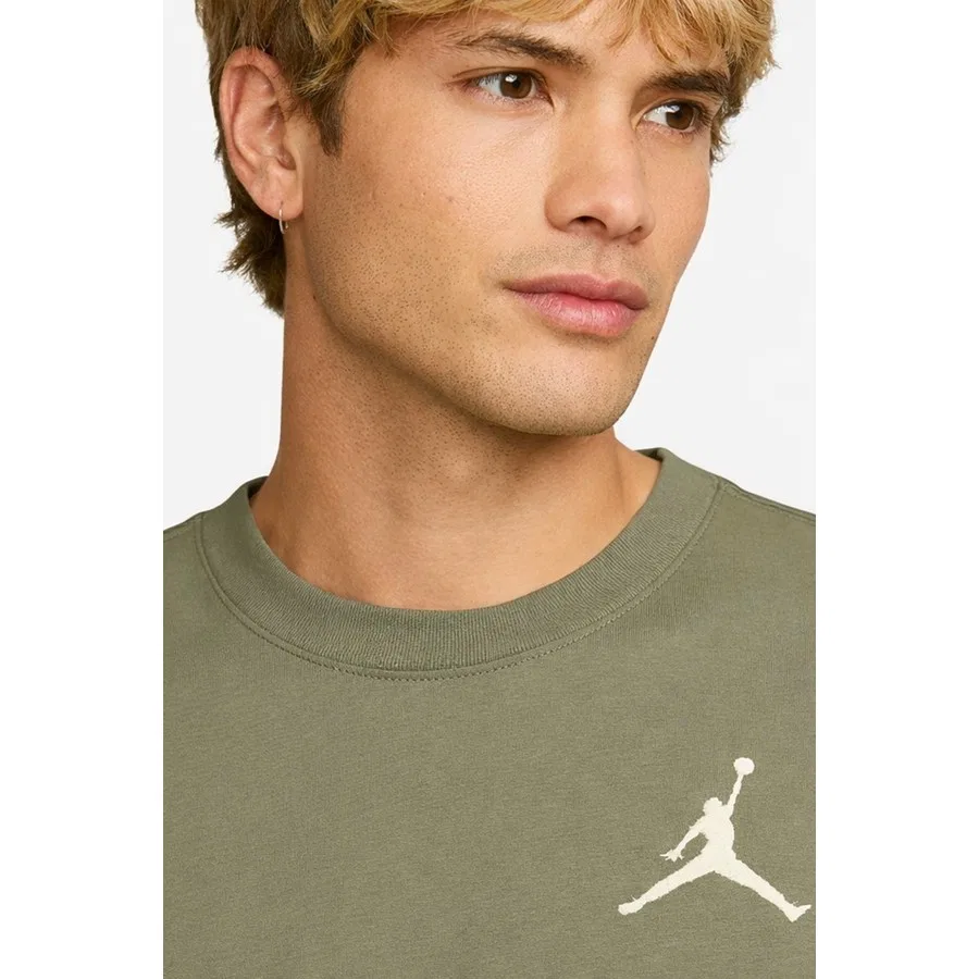 Футболка с принтом Air Jordan Jumpman SS Crew Nike, Зеленый — фото 3
