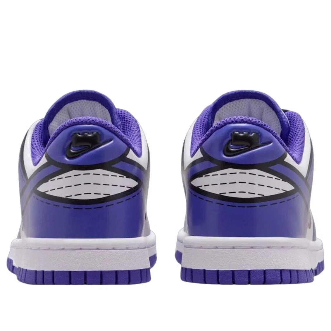 Детские кроссовки Nike Dunk Low с принтом, фиолетовый — фото 4