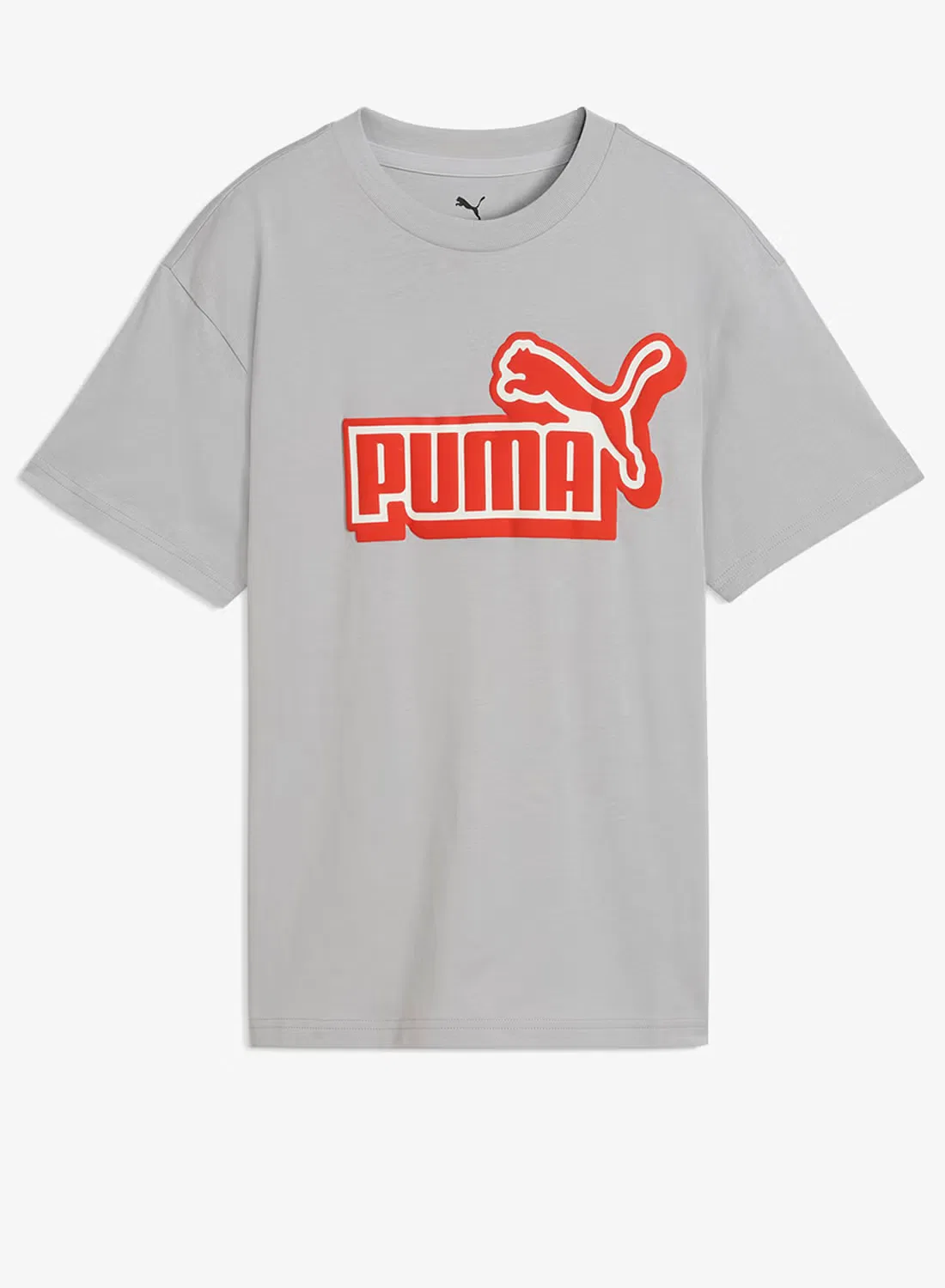 Футболка с принтом Youth Essential Logo Lab Puma, серая