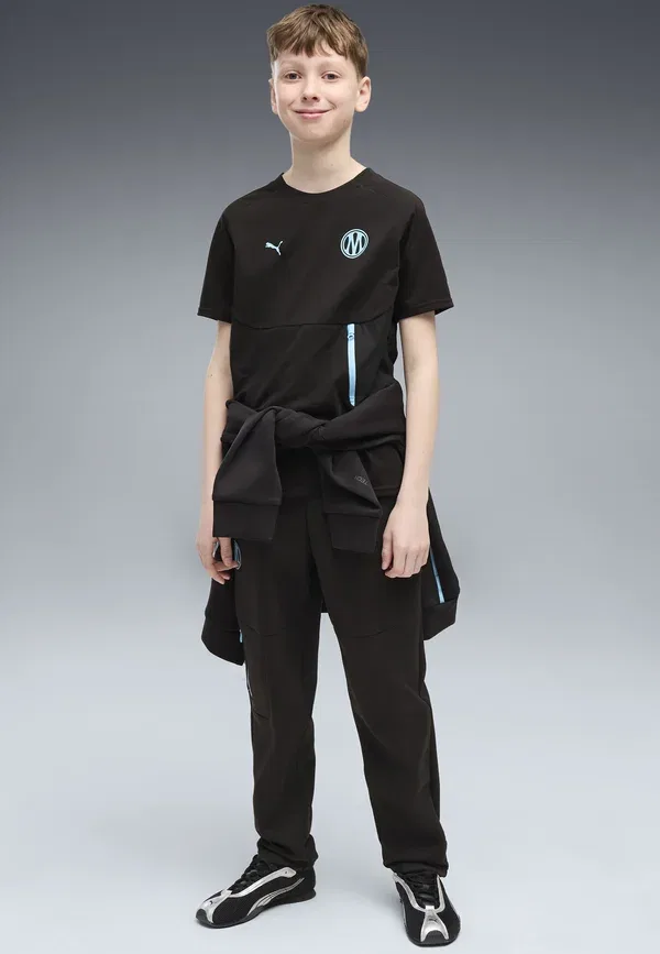 Футболка с карманом Olympique de Marseille Tech Pocket Puma Black-vibrant Blue, черный/синий