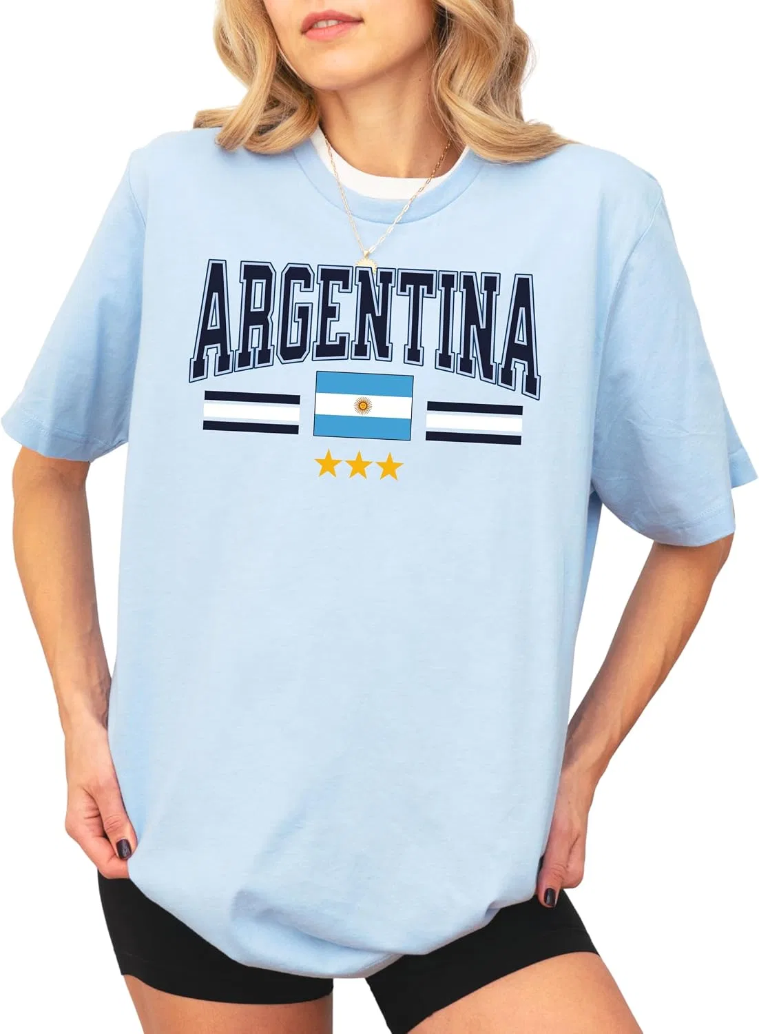 Футболка винтажная Argentina Soccer Tee, Baby Blue