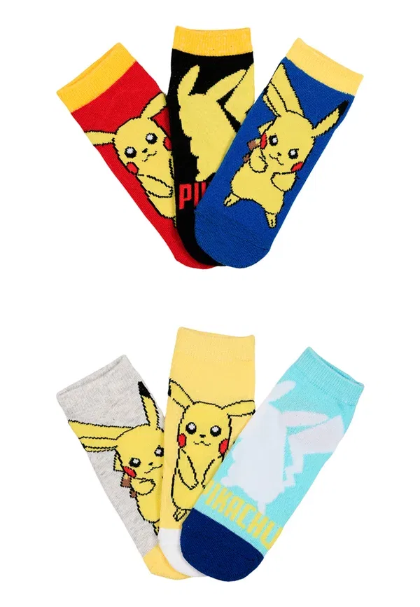 Носки с принтом Pikachu, хлопок, Pokeball, Pokemon, разноцветные