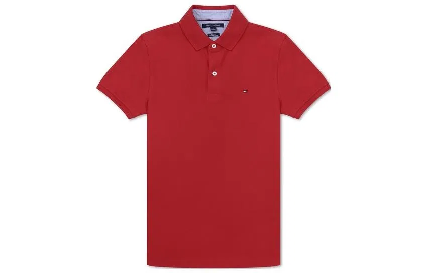 Мужская футболка-поло с воротником Red Tommy Hilfiger