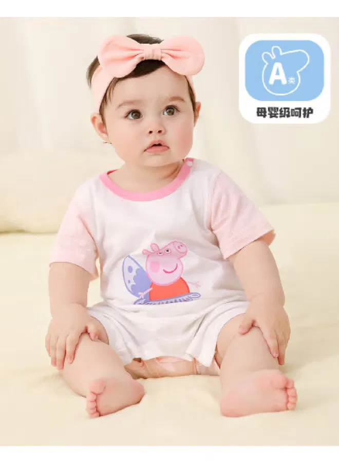 Боди-комбинезон с коротким рукавом из хлопка Peppa Pig, розовый