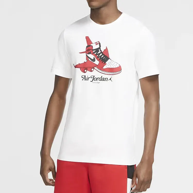 Футболка баскетбольная с принтом Chicago Air Jordan, белый — фото 3
