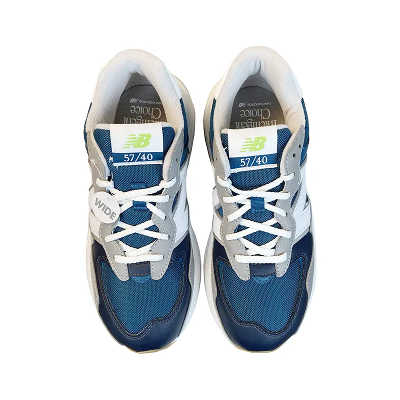 Детские кроссовки с амортизацией New Balance NB 57/40, Blue White Gray — фото 4