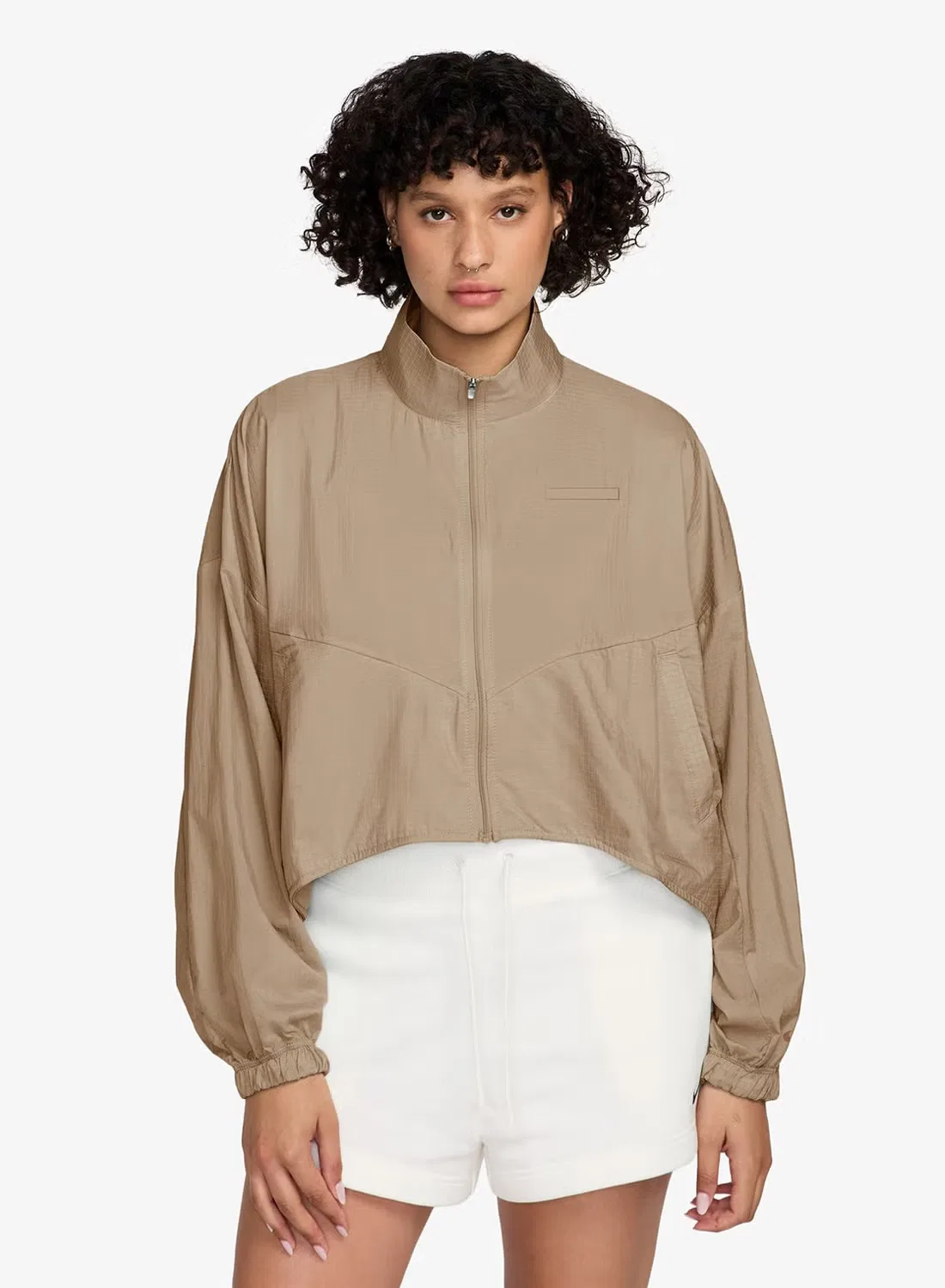 Куртка ветровка с капюшоном Nike NSW Ripstop Windrunner, бежевый
