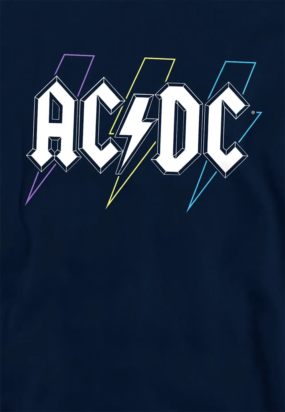Детский худи ACDC Pastel Bolts, темно-синий Ac/Dc, темно-синий — фото 2