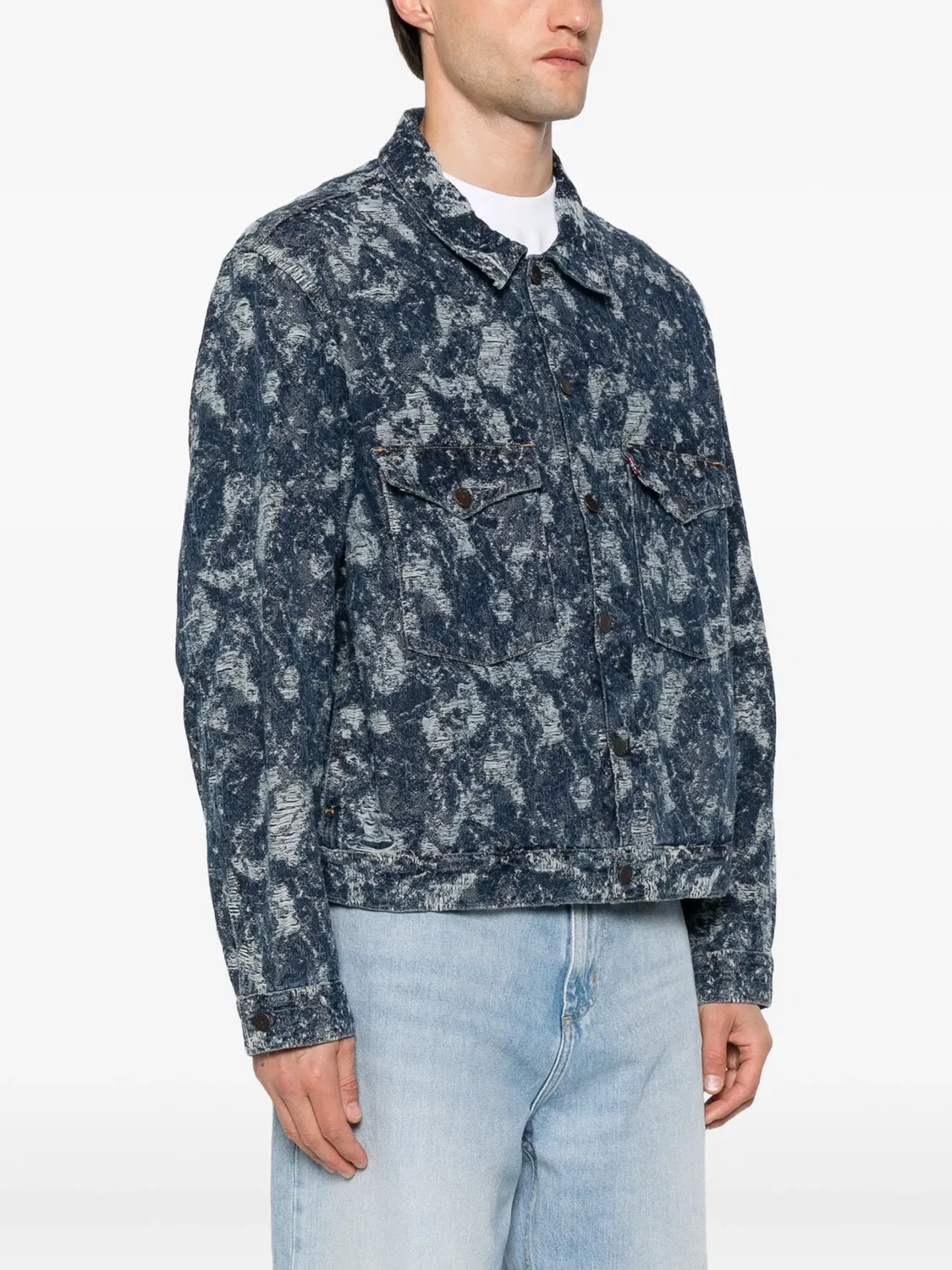 Джинсовая куртка с эффектом потертости Levi's, синий — фото 2