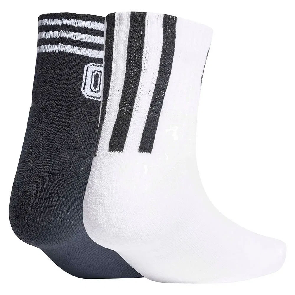 Носки Adidas Originals 3 Stripes 03 Quarter 2 шт, белый — фото 2