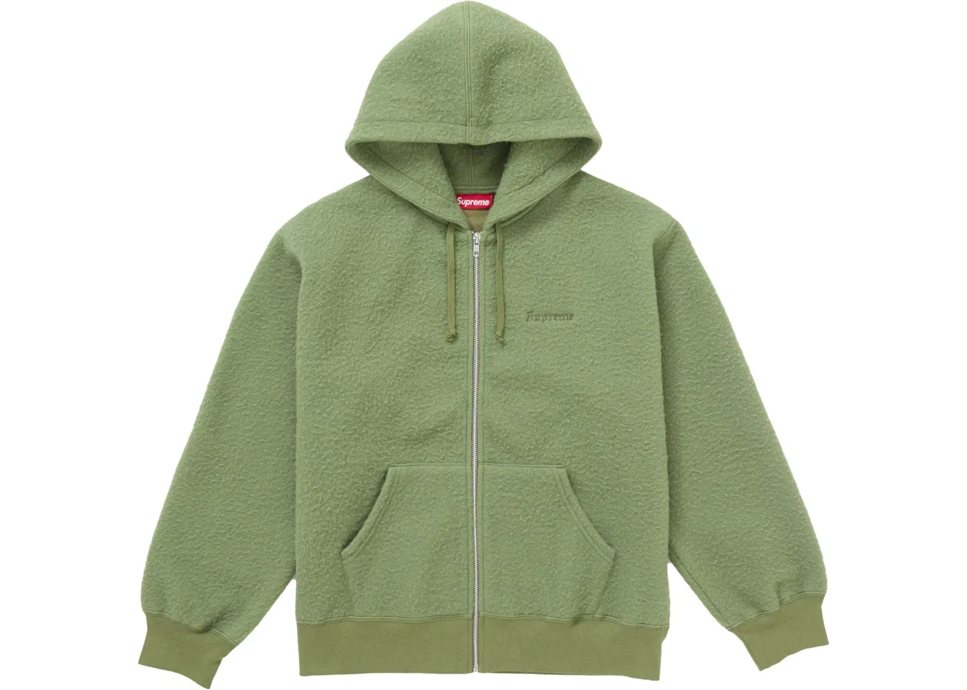 Мужская худи на молнии с капюшоном Supreme, Olive