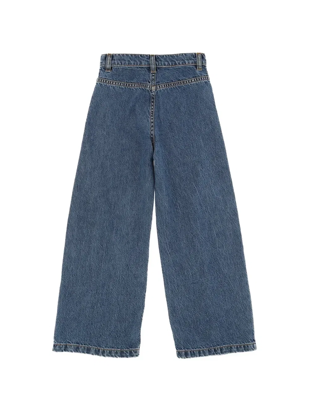 Джинсы с широкими штанинами и нашивкой-логотипом Elisabetta Franchi Kids, синий — фото 2