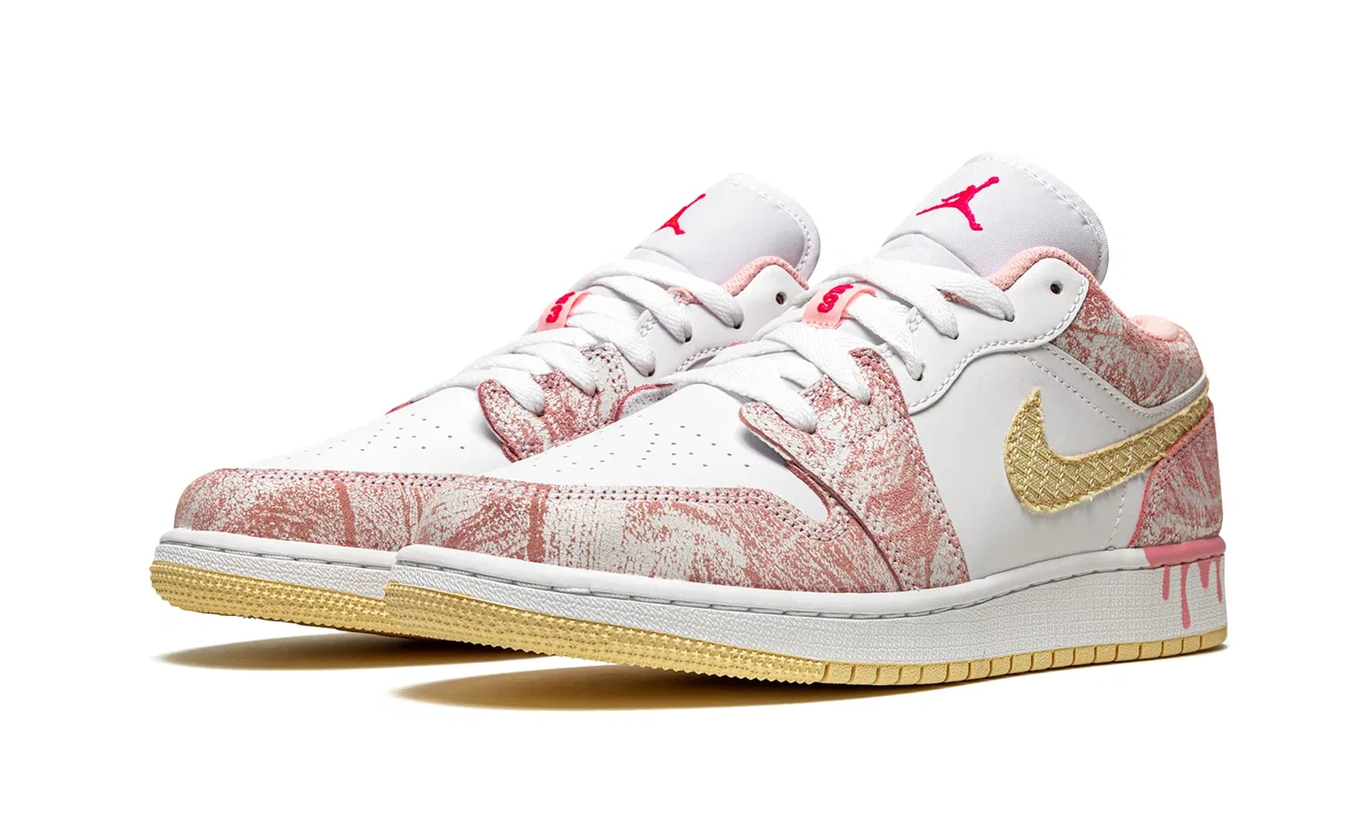 Детские кроссовки для мальчиков на шнуровке Air Jordan 1 NIKE, Vanilla — фото 2