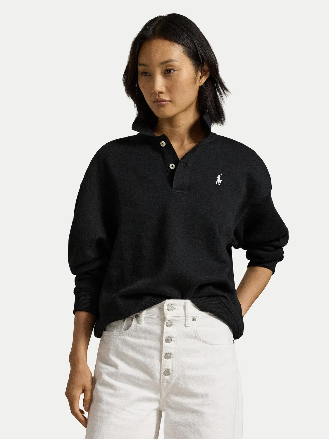 Женское поло стандартного кроя Polo Ralph Lauren, черный