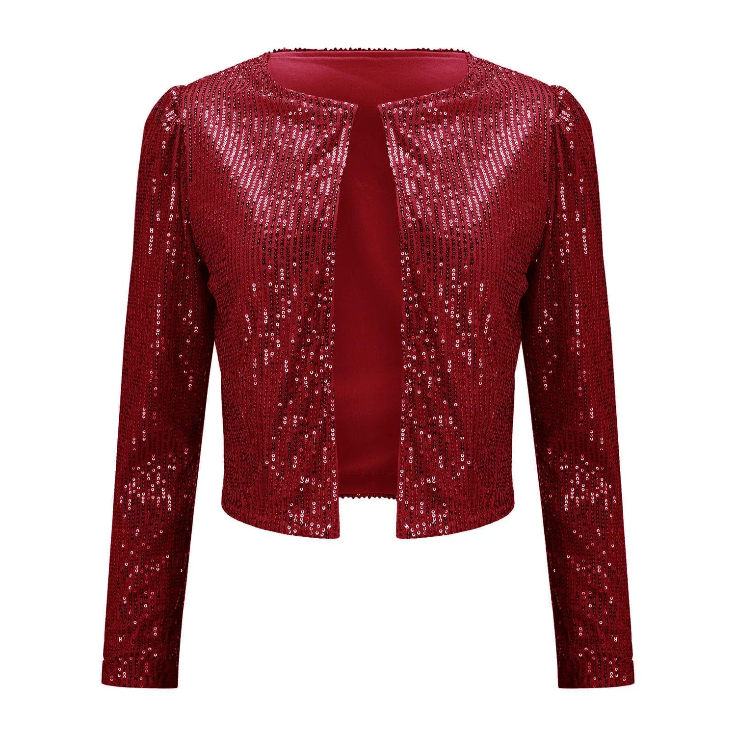 Женское зимнее пальто с искусственным мехом и молнией спереди, Red