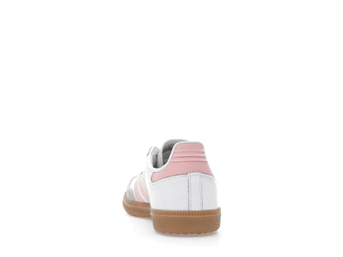 Детские кроссовки с замшевыми вставками Adidas Samba OG, Cloud White Semi Pink Spark Gum — фото 4