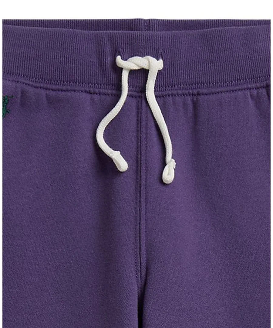 Спортивные брюки из футера с широкими штанинами, модель Fleece Wide-Leg Sweatpants Polo Ralph Lauren, Valley Purple — фото 3
