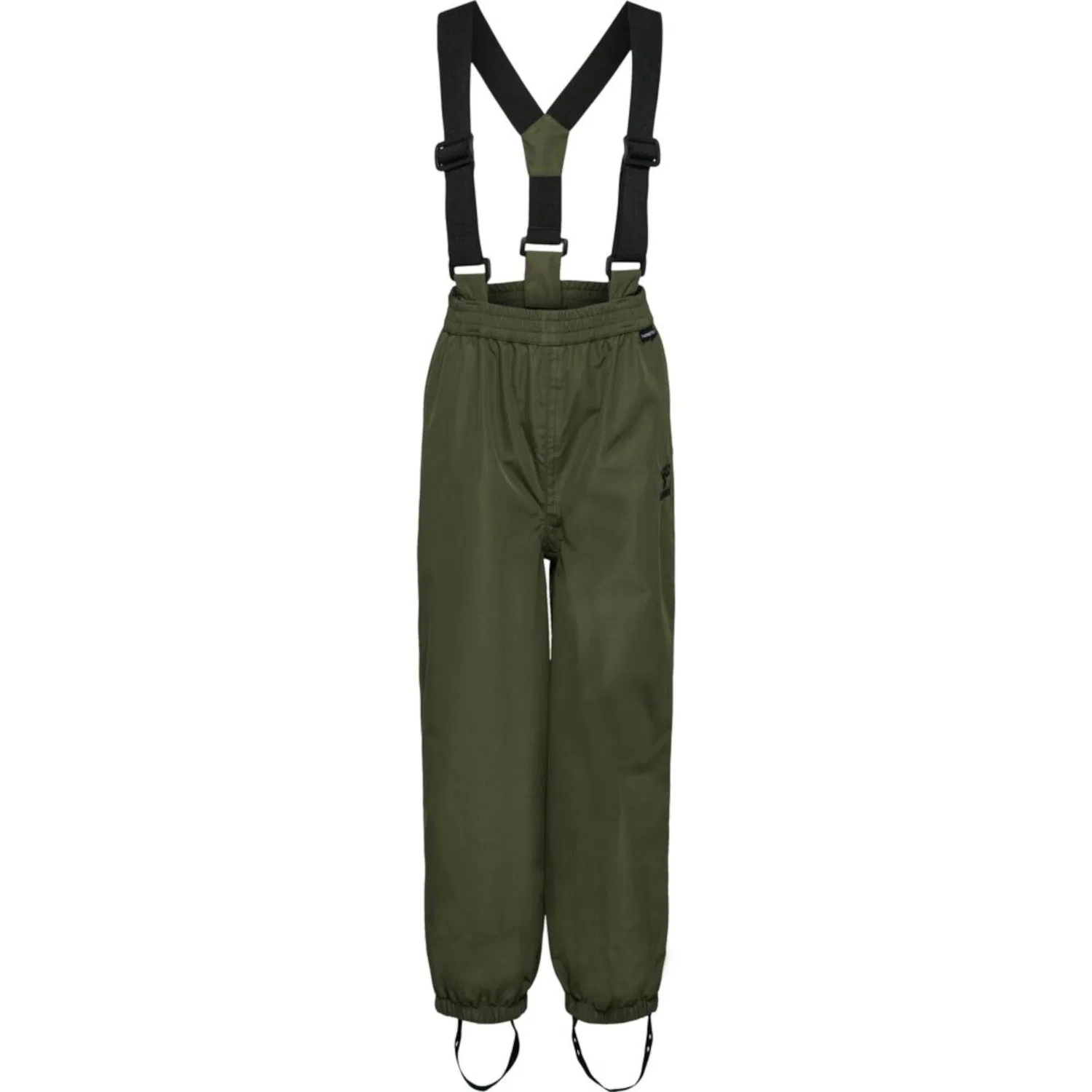 Детские дождевые штаны с подтяжками hmlMONSUN Tex Shell Pants Hummel, Olivgrun