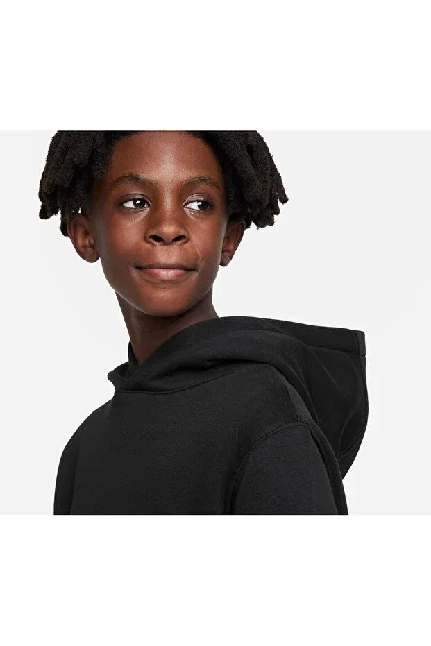 Детские свитшот для девочек с капюшоном Sportswear Pullover, Nike, Black — фото 4