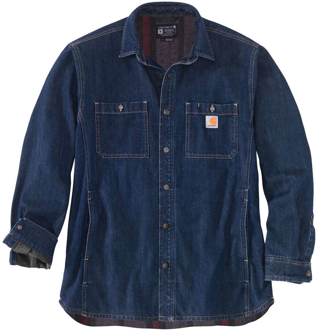 

Рубашка Carhartt Denim Fleece Lined Snap Front, синий